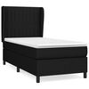 vidaXL Boxspring met matras stof zwart 100x200 cm