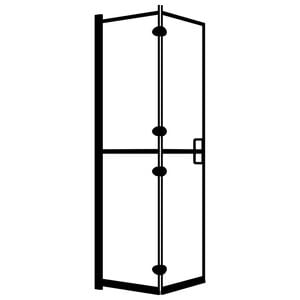 vidaXL Douchewand inklapbaar 100x140 cm ESG zwart