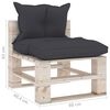 vidaXL 8-delige Loungeset met kussens pallet grenenhout