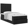 vidaXL Ottoman bed met matras 80x200cm stof zwart