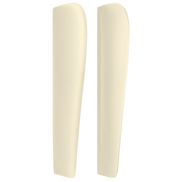 vidaXL Hoofdbord met randen 203x23x118/128 cm kunstleer cr&egrave;mekleurig