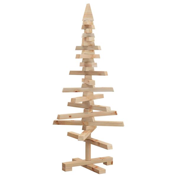 vidaXL Kerstdecoratie kerstboom 90 cm massief grenenhout