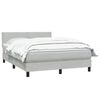 vidaXL Boxspring met matras fluweel lichtgrijs 140x220 cm