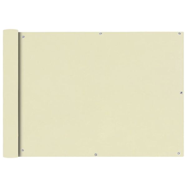 vidaXL Balkonscherm Oxford textiel 75x600 cm crème