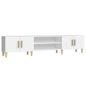 vidaXL Tv-meubel wit 180x31,5x40 cm bewerkt hout