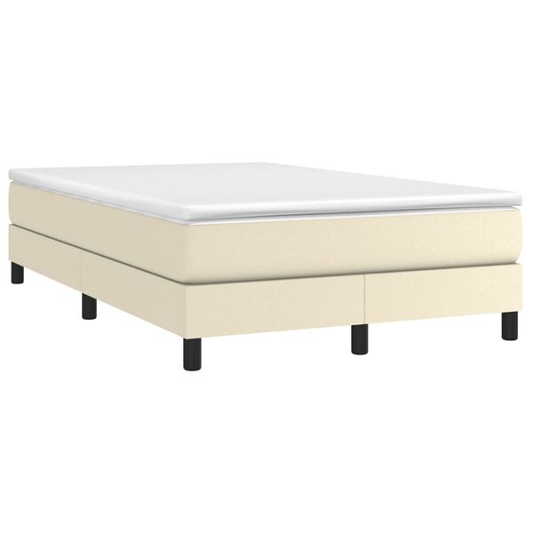 vidaXL Boxspring bed kunstleer crèmekleurig 120x200 cm