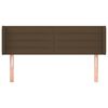 vidaXL Hoofdbord met randen 147x16x78/88 cm stof donkerbruin