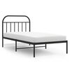 vidaXL Bedframe met hoofdbord metaal zwart 100x200 cm