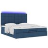 vidaXL Ottoman bed met matras en LED's 160x200cm stof blauw