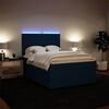 vidaXL Boxspring met matras fluweel blauw 140x200 cm