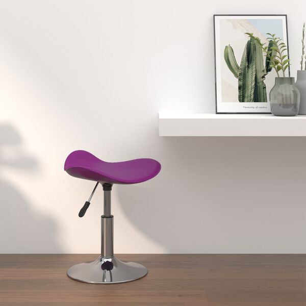vidaXL Barkruk verchroomd staal en kunstleer paars