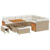 vidaXL Tuin Sofa Set 12 pcs beige en cr&egrave;mekleurig 100 x 100 x 71 cm