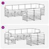 vidaXL Sofa-Sets 8 pcs Natuurlijk en Antraciet Massief Acaciahout