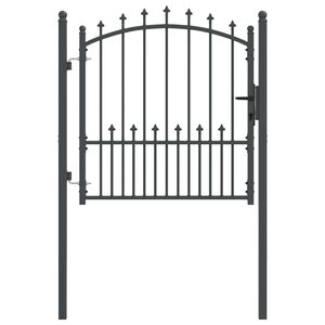 vidaXL Hekdeur met spijkers EMMEN 104 x 97 cm Vergrendelbaar