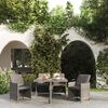 vidaXL 5-delige Tuinset met kussens poly rattan grijs