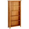 vidaXL Boekenkast met 5 schappen 70x22x140 cm massief eikenhout