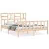 vidaXL Bedframe met hoofdbord massief hout