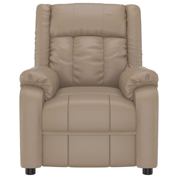 vidaXL Sta-op-massagestoel kunstleer cappuccinokleurig