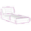 vidaXL Bedframe met LED zonder matras "Hvar" 90x190 cm stof taupe