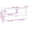 vidaXL Hoofdbord Anders Bruin 200 cm Massief grenenhout
