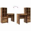 vidaXL Bureau met lade 2 pcs Oudhout
