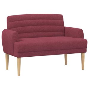 vidaXL Loungebank met knopencomfort Wijnrood 116 x 67 x 80 cm Stof