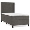 vidaXL Boxspring met matras fluweel donkergrijs 100x200 cm