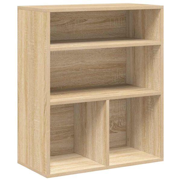 vidaXL Boekenkast 60x30x71,5 cm bewerkt hout sonoma eikenkleurig