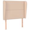 vidaXL Hoofdbord met randen 83x23x118/128 cm kunstleer cappuccinokleur