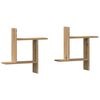 vidaXL Wandschappen 2 st 50x12x50 cm bewerkt hout artisanaal eiken