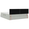 vidaXL Opslag bed met matras met hoofdeinde Lichtgrijs 90 x 200 cm