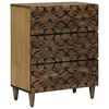 vidaXL Opslag Dressoir Bruin 60 x 33,5 x 75 cm Massief Mango Hout