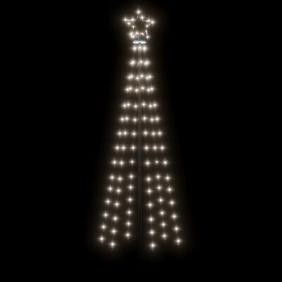 vidaXL Kerstboom met grondpin 108 LED's koudwit 180 cm