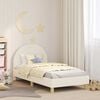 vidaXL Bedframe voor kinderen met hoofdbord Cr&egrave;me 80 x 160 cm