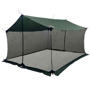 vidaXL Campingzeil met gaaswanden Legergroen 340 x 260 x 220 cm