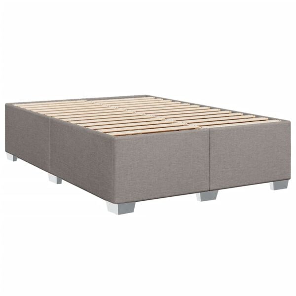 vidaXL Bedframe zonder matras stof taupe 140x200 cm