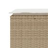 vidaXL Tuinbank met kussen 110x40x44 cm poly rattan beige