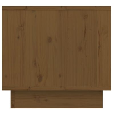 vidaXL Nachtkastje 35x34x32 cm massief grenenhout honingbruin