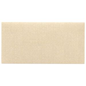 vidaXL Wandhoofdbord 12 st 30 x 15 cm Cr&egrave;me Stof