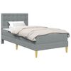vidaXL Bedframe met matras met hoofdeinde Lichtgrijs 80 x 200 cm Stof