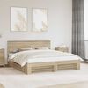 vidaXL Bedframe met hoofdeinde Sonoma Eiken 200 x 200 cm Bewerkt hout