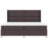 vidaXL Boxspringbed met matras met hoofdeinde Bruin 200 x 200 cm Stof