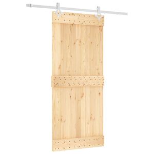 vidaXL Schuifdeur 90 x 210 cm Massief Grenenhout (Niet-Behandeld)