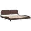 vidaXL Bedframe zonder matras "Zadar" kunstleer bruin 200x200 cm