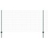 vidaXL Euro-hek met palen 25 x 1,2 m PVC-Coated Staal Groen Mesh
