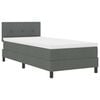 vidaXL Boxspring bed met matras Donkergrijs 100 x 200 cm Stof