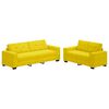 vidaXL Bank 2 pcs Geel 221 x 80 x 80 cm Stof