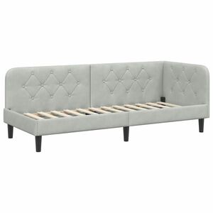 vidaXL Hoekbedframe Lichtgrijs 80 x 200 cm Fluweel