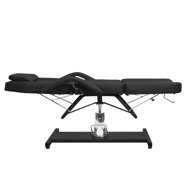 vidaXL Massagetafel 180x62x(87-112) cm zwart