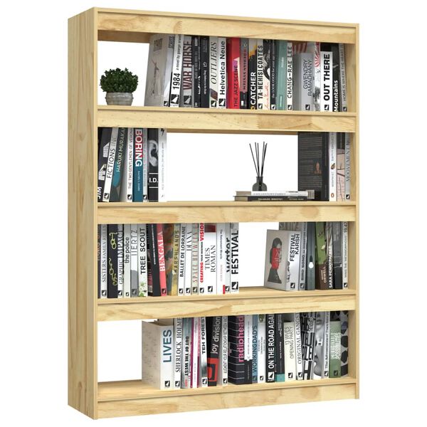 vidaXL Boekenkast / kamerscherm 100x30x135,5 cm massief grenenhout